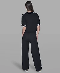 Karl Lagerfeld Paris Women's Logo Detail Sweater