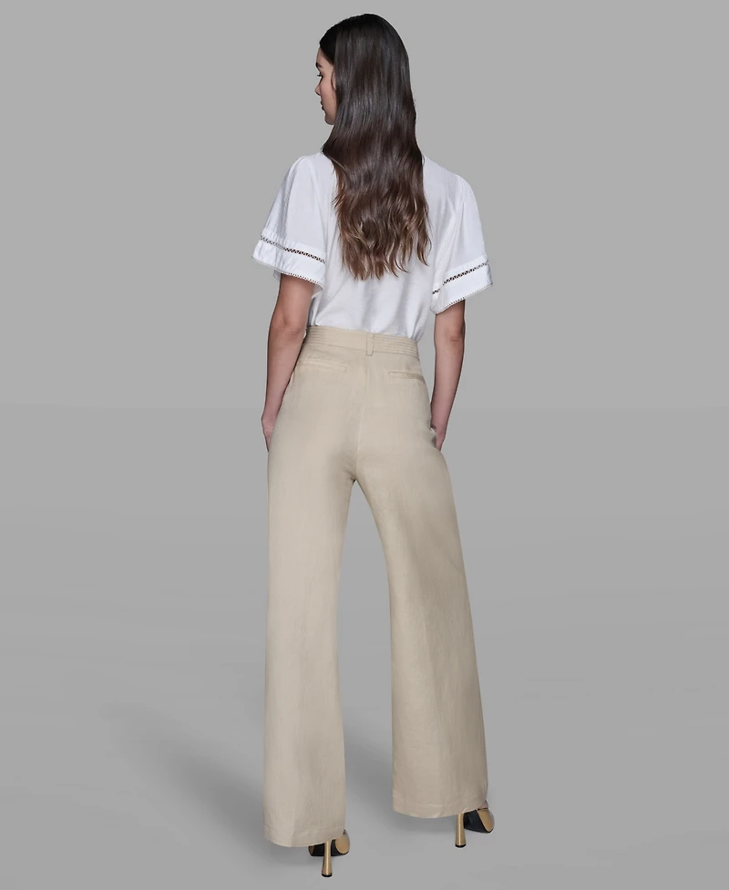 Karl Lagerfeld Paris Women's Straight Pocket Detail Pants