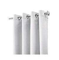 Habitat Margaret Light Filtering Richly Woven Textured Pattern Daytime Privacy Grommet Curtain Panel 52" x 108" White