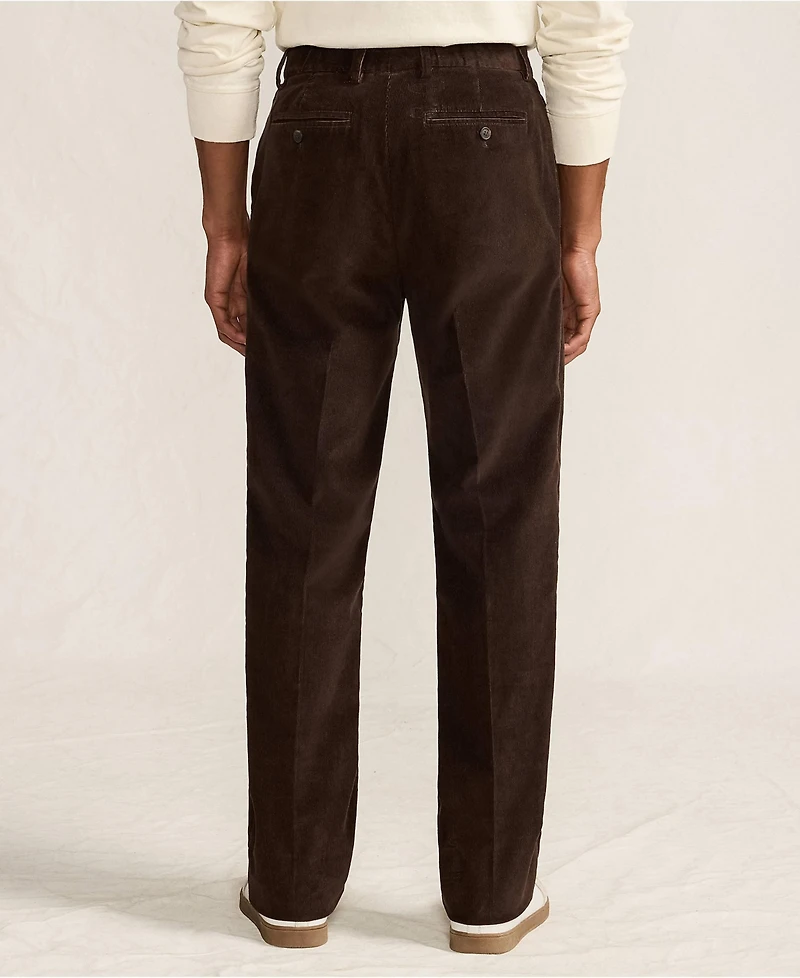 Lands' End Men's Corduroy Comfort Waist Classic Fit Pleated Front Pant