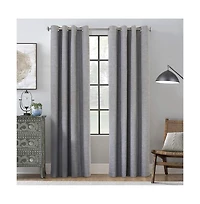 ThermaPlus Newberry Blackout Insulated Window Curtain, Grey