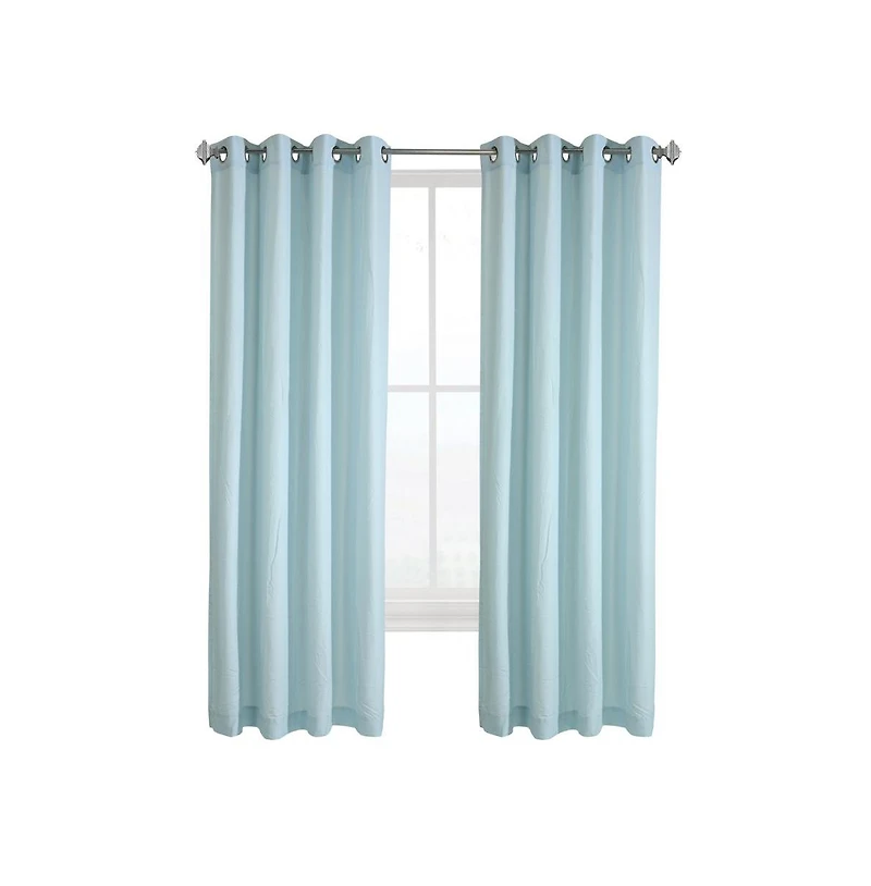Habitat Harmony Light Filtering Providing Privacy Soft and Relaxed Feel in Room Grommet Curtain Panel 52" x 84" Sky Blue
