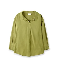 Celtic & Co. Women's Linen Blend Relaxed Blouse