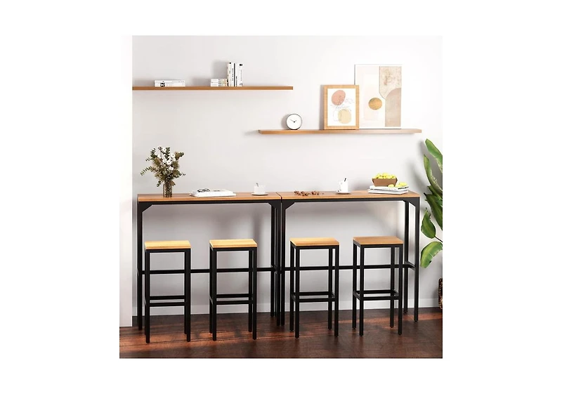 Aecojoy 3 Pieces Outdoor Bar Set of 2 for Balcony