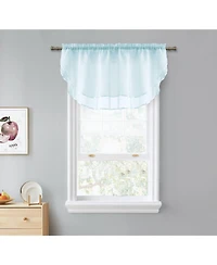 Kate Aurora Living Double Layered Sheer Rod Pocket Ascot Window Valances