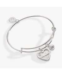 Alex and Ani Abuela Mother of Pearl Heart Bangle Bracelet Duo