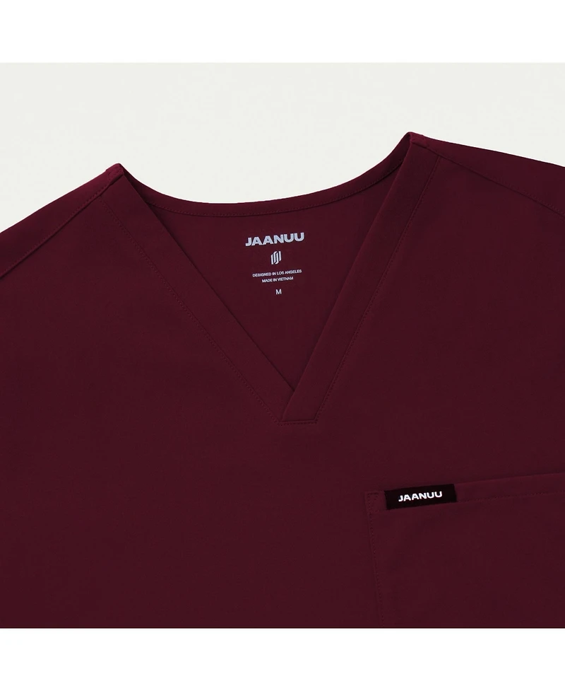 Jaanuu Holmes Men's 1-Pocket Classic V-Neck Scrub Top