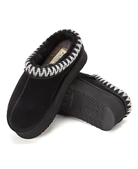 Fireside by Dearfoams Women's Queenstown Genuine Shearling Clog With Embroidery