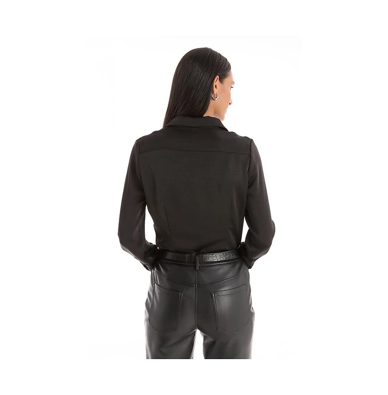 The Noli Shop Women's Paulina Silk Blouse - Gold