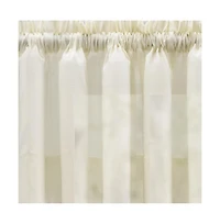 Ellis Curtain Shadow Stripe Tailored Curtain Panel Pair for Windows with Ties 80" x 45" Natural