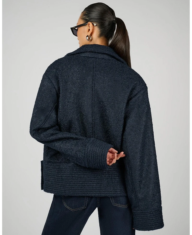 WeWoreWhat Women's Moto Wool Jacket