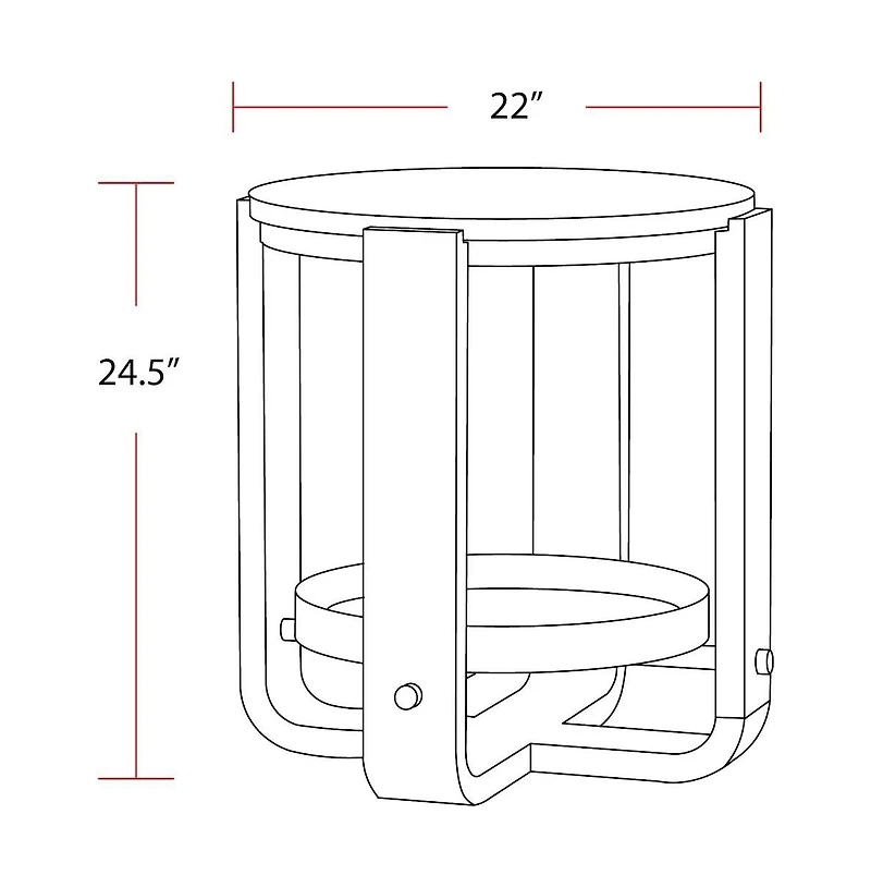 Parker House Furniture Parker House Escape Round End Table with Shelf