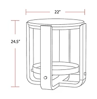 Parker House Furniture Parker House Escape Round End Table with Shelf