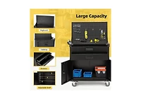 Aecojoy Work Bench for Garage with Pegboard Drawers