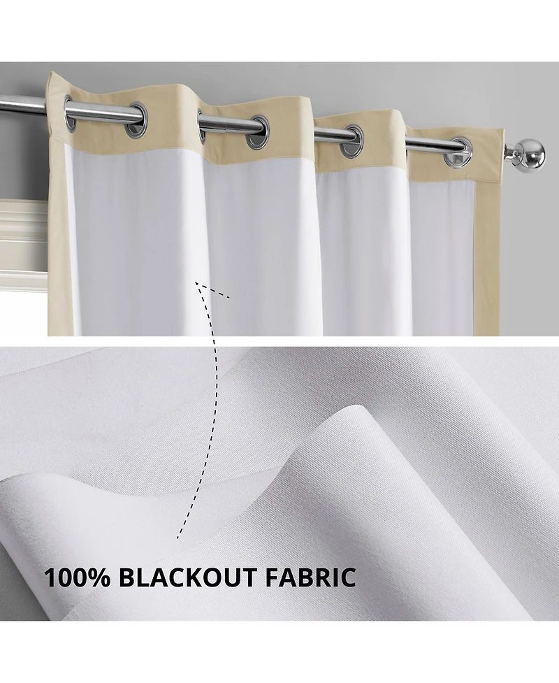 Half Price Drapes Neutral Ground Grommet Signature Velvet Blackout Curtain