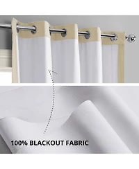 Half Price Drapes Neutral Ground Grommet Signature Velvet Blackout Curtain