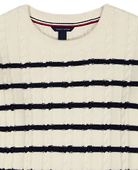 Tommy Hilfiger Girls 7-16 Long-Sleeve Stripe Cable Sweater