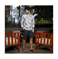 Campus Sutra Men's Coin Grey Gloomy Daisy Shirt