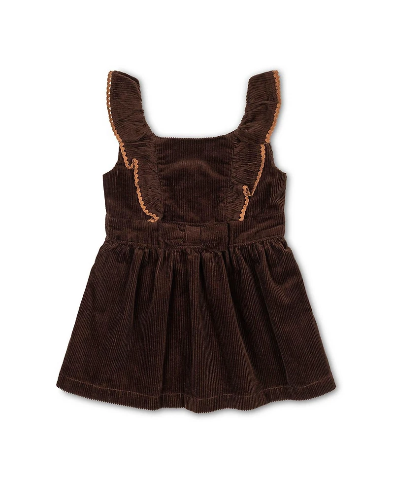 Hope & Henry Baby Girls Organic Corduroy Ruffle Jumper