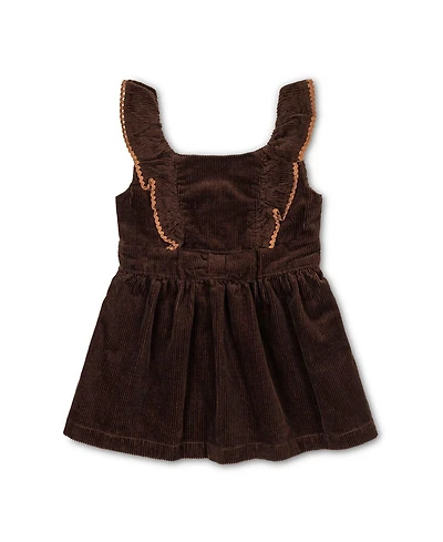 Hope & Henry Baby Girls Organic Corduroy Ruffle Jumper