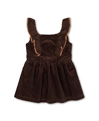Hope & Henry Baby Girls Organic Corduroy Ruffle Jumper