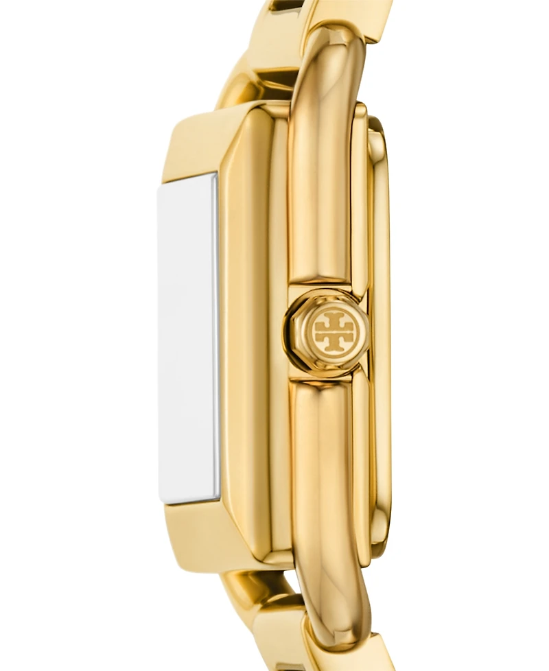 Tory Burch Women's The Kira Square Small Gift Set Quartz Three-Hand Gold Stainless Steel, 19mm