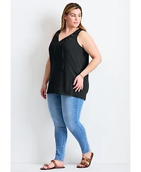 Avenue Women's Lace Yoke Detail Tank