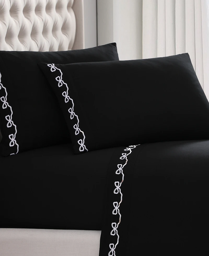 Elle Decor Embroidered 4-Pc. Sheet Set