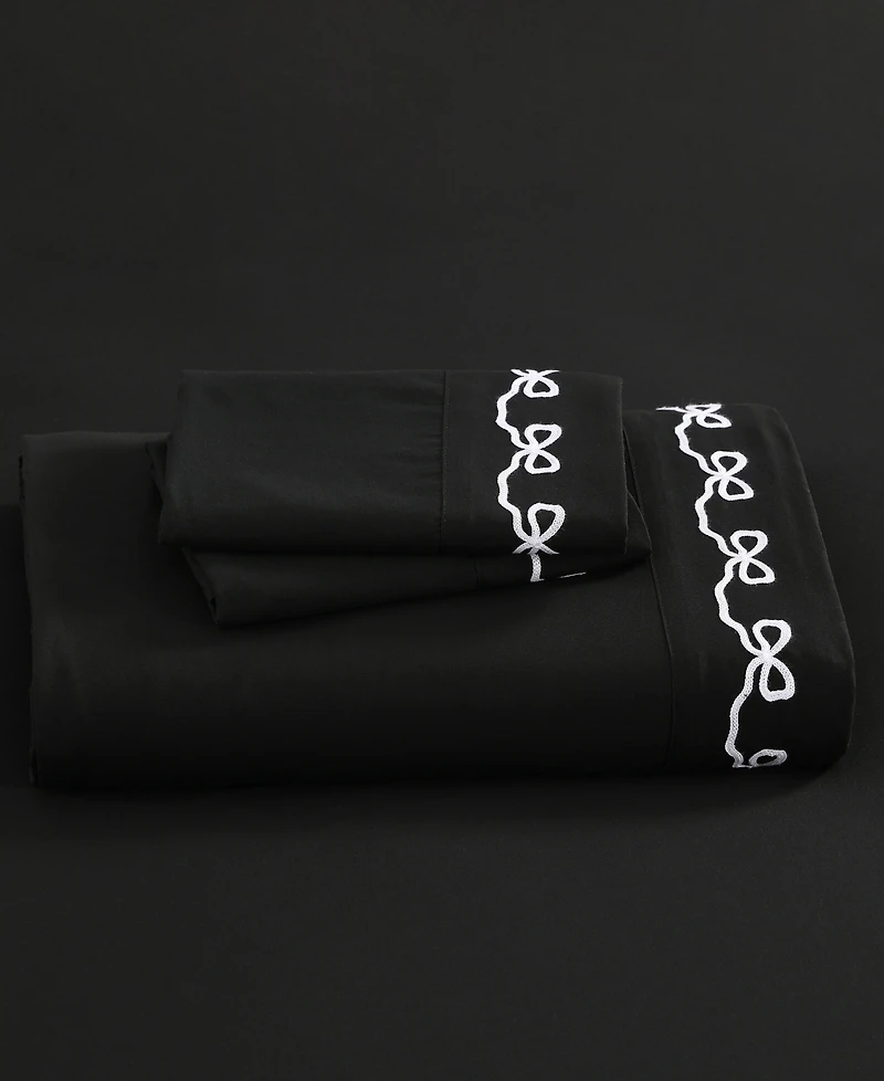 Elle Decor Embroidered 4-Pc. Sheet Set