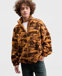 Mode of One Men's Jacquard Faux-Sherpa Jacket, Macy's Exclusive