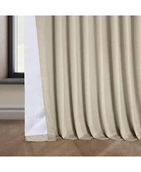 Half Price Drapes Angora Beige Extra Wide Signature Plush Velvet Hotel Blackout Curtain