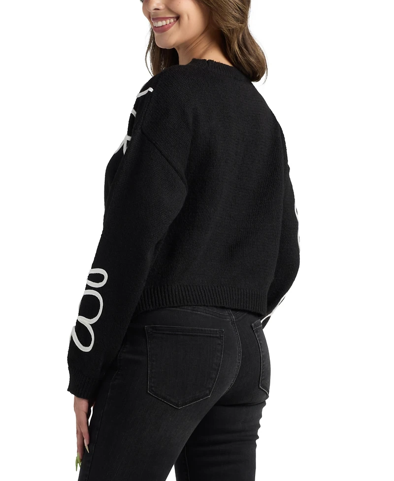 Bcx Juniors' Cropped Pull-On Long-Sleeve Sweater