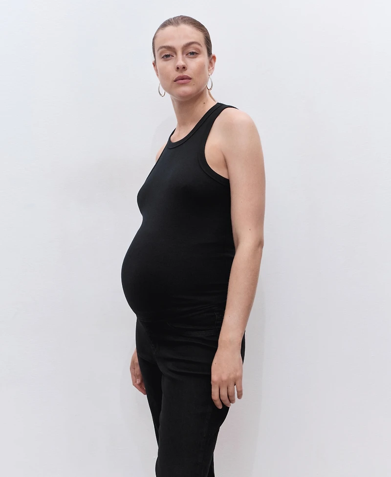 Mango Women's Maternity Flared Cropped Jeans