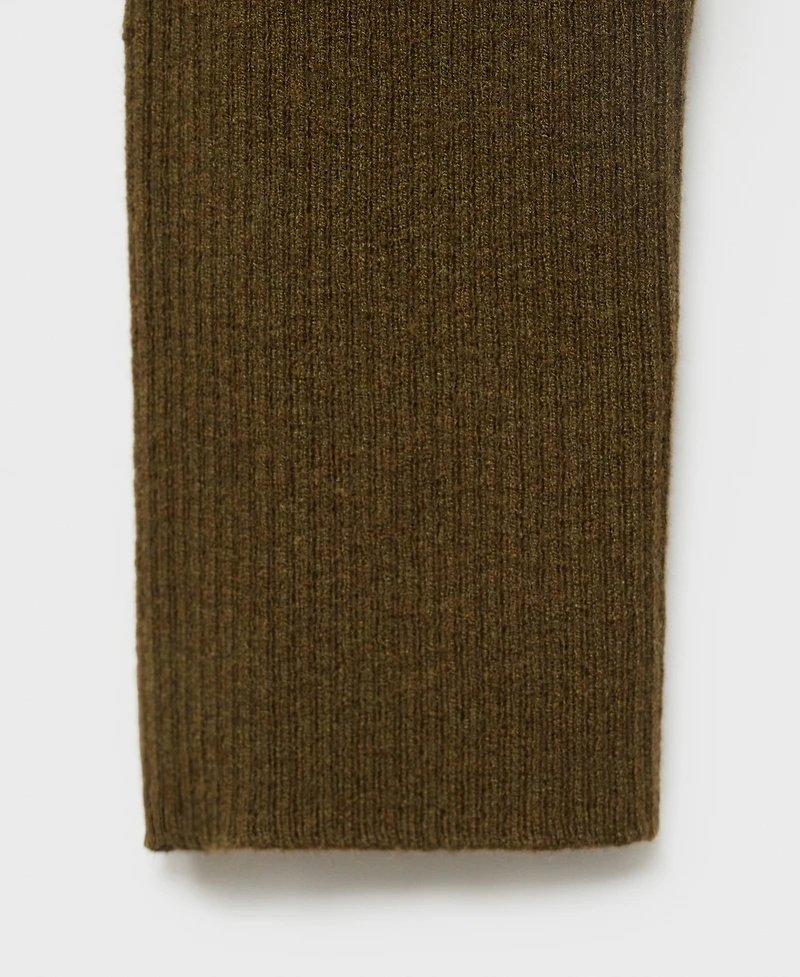 Mango Women's Polo-Neck Ribbed Sweater