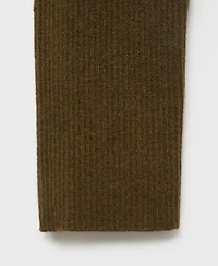 Mango Women's Polo-Neck Ribbed Sweater