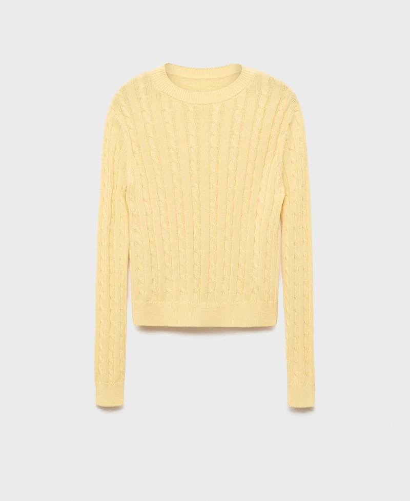 Mango Women's Braided Knitted Sweater