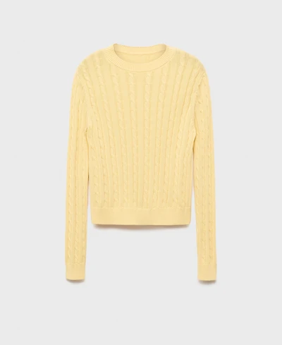 Mango Women's Braided Knitted Sweater