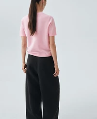 Mango Women's Short-Sleeved Wool Sweater