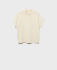 Mango Women's High Collar Wool Sweater