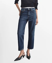 Mango Women's Mid-Rise Straight Jeans