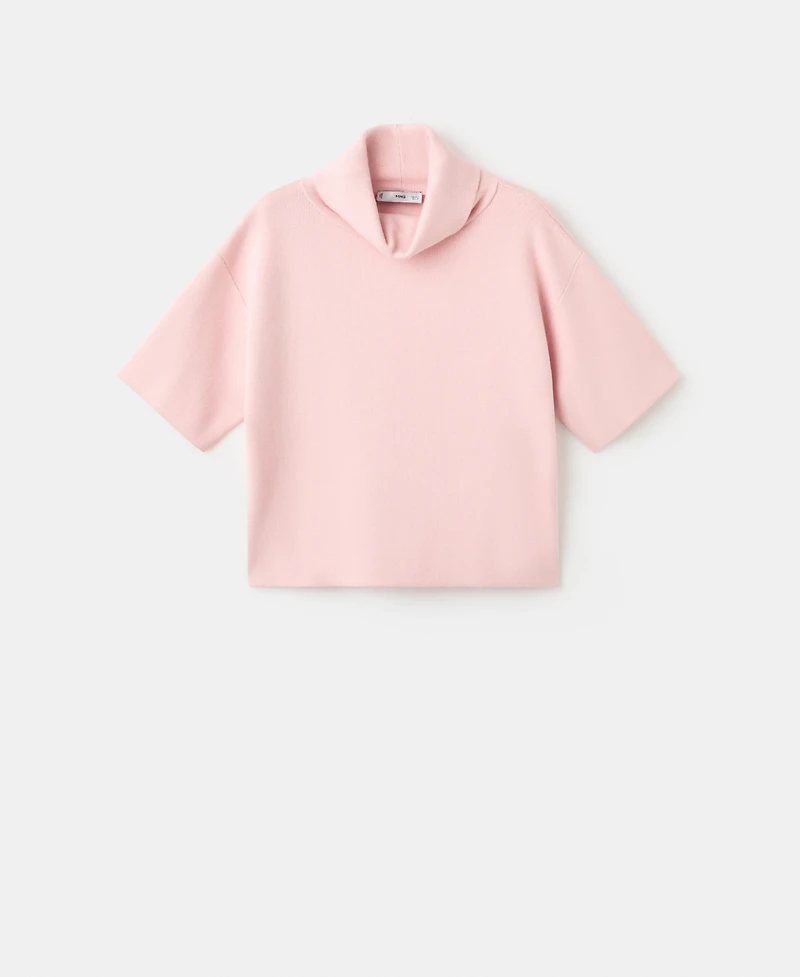 Mango Women's Short-Sleeved Turtleneck Sweater