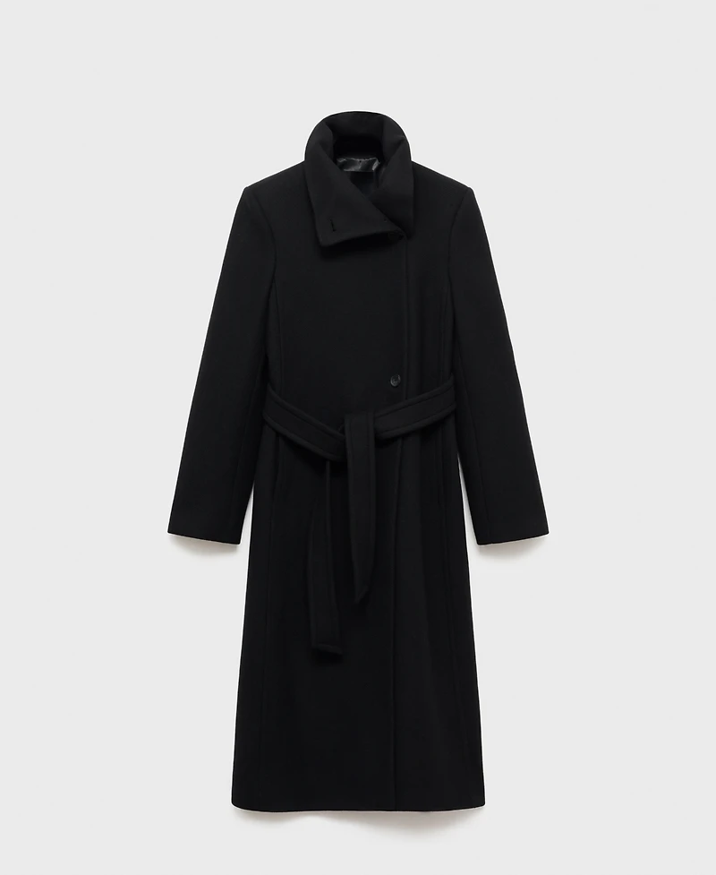 Mango Women's Manteco Wool Belt Coat
