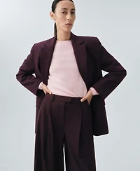 Mango Women's Straight Wool Suit Pants
