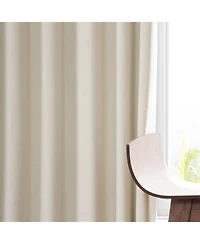 Half Price Drapes Diva Cream Signature Plush Velvet Hotel Blackout Curtain