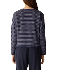 Eileen Fisher Women's Round Neck Cropped Box Top