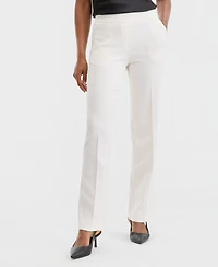 Anne Klein Women's Mid-Rise Pull-On Straight Pants