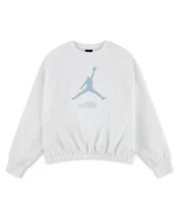 Jordan Girls 7-16 Jumpman Club Crewneck Pleated Top