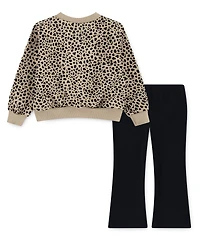 Nike Toddlers & Little Girls 4T-6X 2-Piece Kick Flare Printed Top and Leggings Set