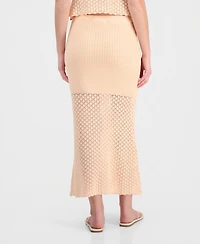 Hooked Up by Iot Juniors' Pull-On Crochet Maxi Skirt