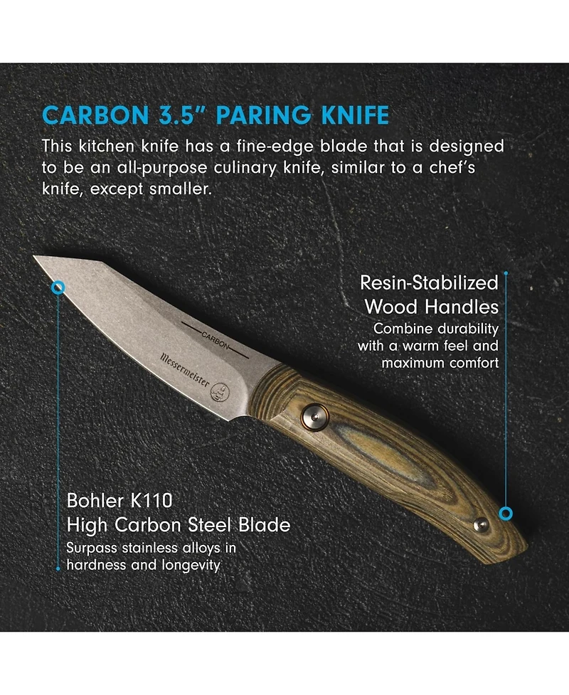 Messermeister Carbon Paring Knife / 3.5"